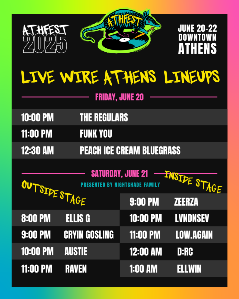 AthFest 2025 Live Wire Athens lineup