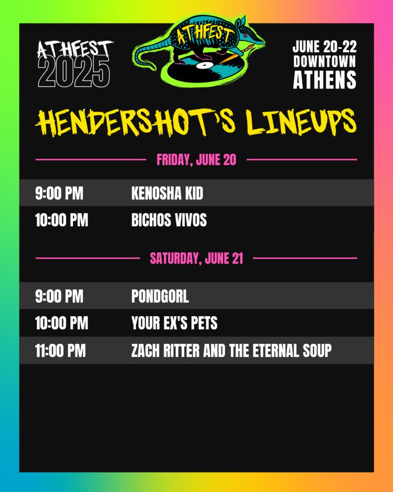 AthFest 2025 Hendershot's Club Crawl Lineup