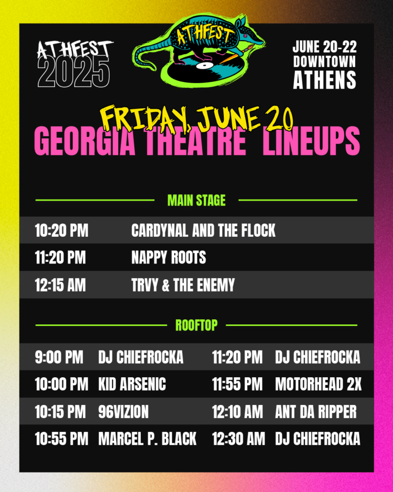 AthFest 2025 Georgia Theatre Lineup