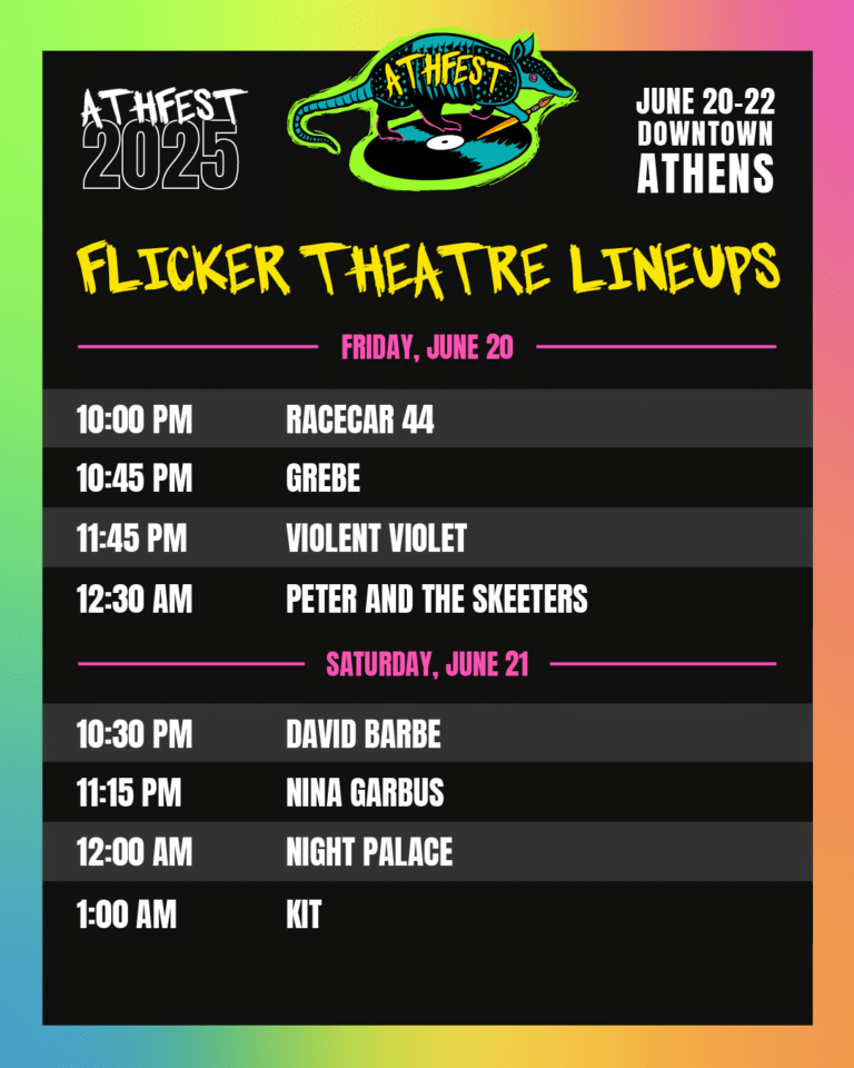 Flicker Theatre AthFest 2025 Lineup