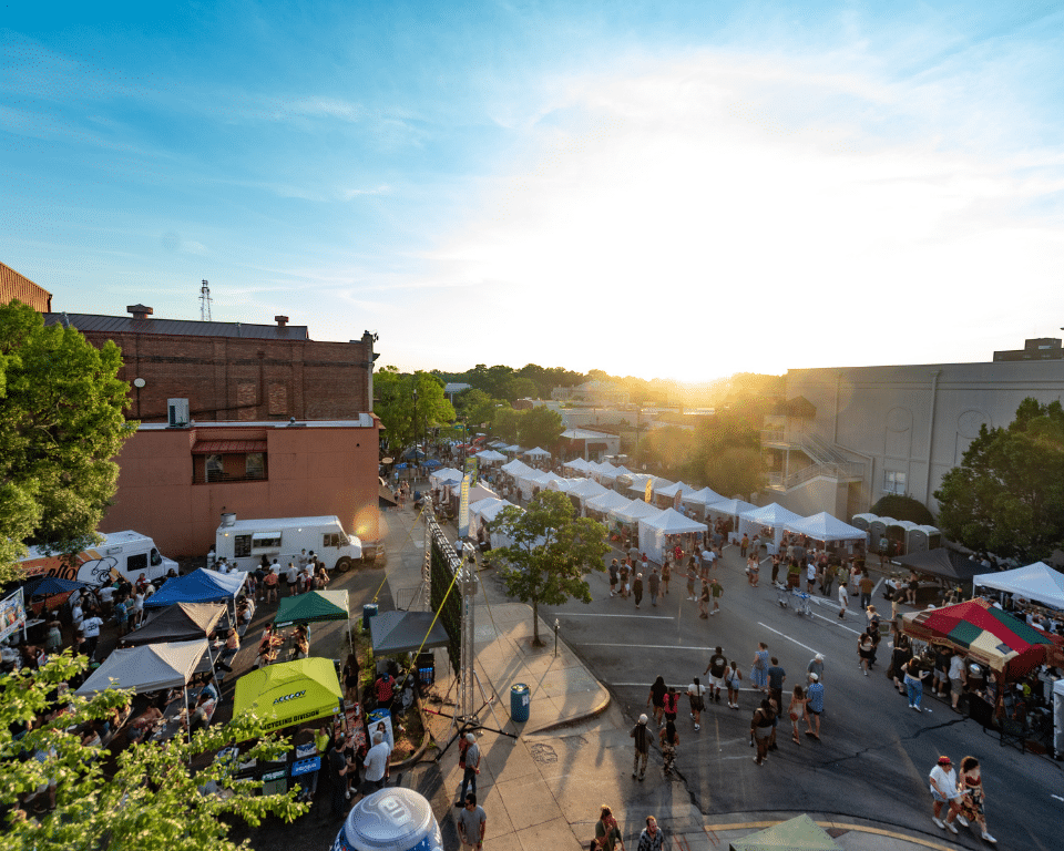Aerial of the AthFest 2025 Artist Market